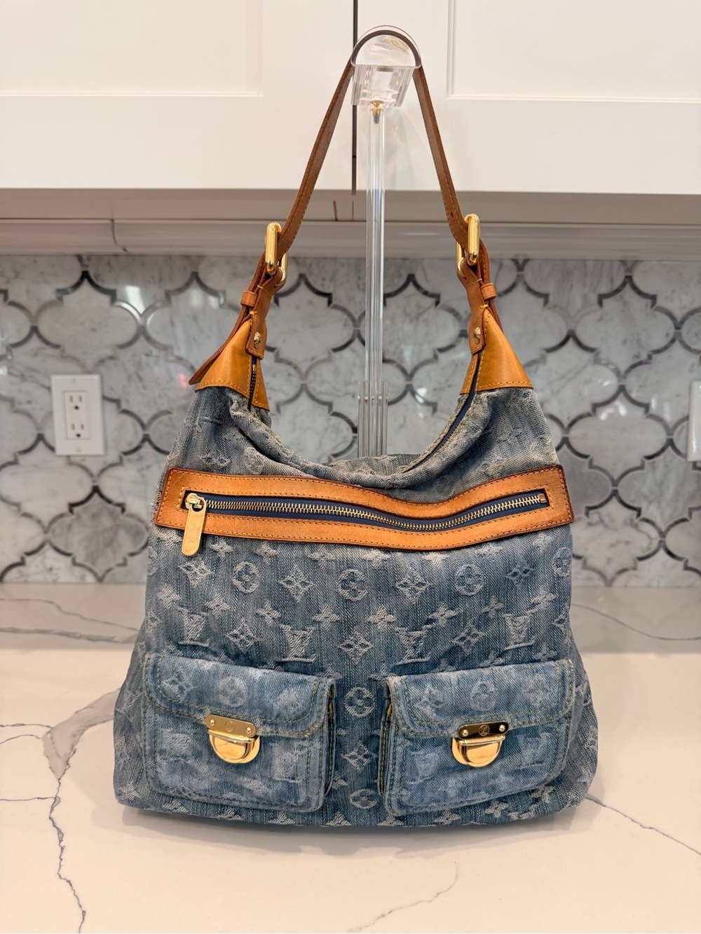 Louis Vuitton Denim Monogram Baggy GM
